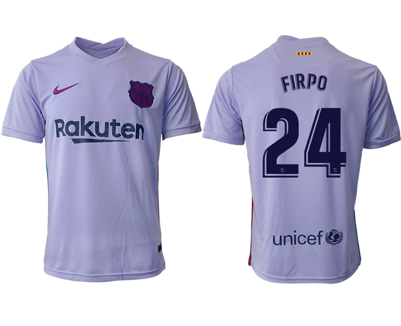 Men 2021-2022 Club Barcelona away aaa version purple #24 Soccer Jersey